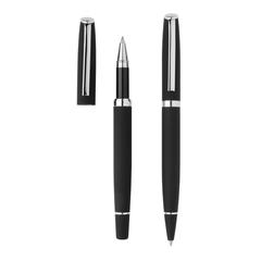 Vue Stylo en bambou au design épuré de couleur noir| Krokrodeal