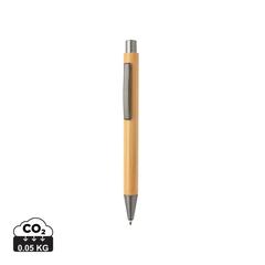 Stylo en bambou au design épuré publicitaire pas cher