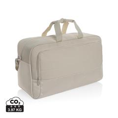 Vue Sac week-end en rPET AWARE™ Armond de couleur beige| Krokrodeal