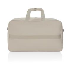 Vue Sac week-end en rPET AWARE™ Armond de couleur beige| Krokrodeal