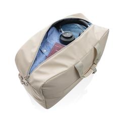 Vue Sac week-end en rPET AWARE™ Armond de couleur beige| Krokrodeal