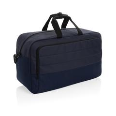 Vue Sac week-end en rPET AWARE™ Armond de couleur bleu| Krokrodeal