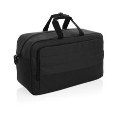 Vue Sac week-end en rPET AWARE™ Armond de couleur noir| Krokrodeal