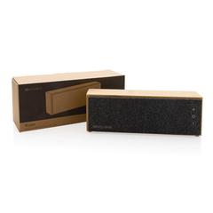 Vue Haut-parleur sans fil 10W en bambou Wynn de couleur marron| Krokrodeal