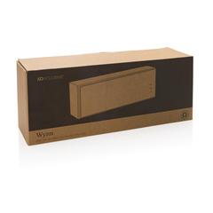 Vue Haut-parleur sans fil 10W en bambou Wynn de couleur marron| Krokrodeal