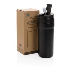 Vue Mug RCS et RSS avec couvercle chaud / froid de couleur noir| Krokrodeal