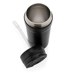 Vue Mug RCS et RSS avec couvercle chaud / froid de couleur noir| Krokrodeal