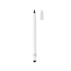 Vue Crayon infini en aluminium avec gomme de couleur blanc| Krokrodeal