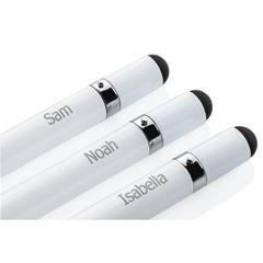 Vue Crayon infini en aluminium avec gomme de couleur blanc| Krokrodeal