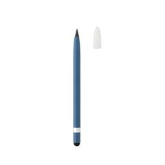 Vue Crayon infini en aluminium avec gomme de couleur bleu| Krokrodeal