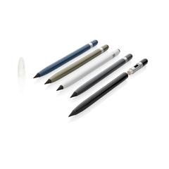 Vue Crayon infini en aluminium avec gomme de couleur gris| Krokrodeal
