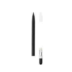 Vue Crayon infini en aluminium avec gomme de couleur noir| Krokrodeal