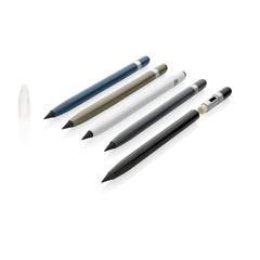 Vue Crayon infini en aluminium avec gomme de couleur noir| Krokrodeal