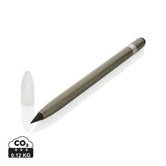 Vue Crayon infini en aluminium avec gomme de couleur vert| Krokrodeal
