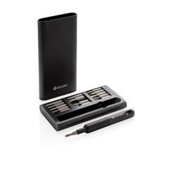 Vue Set de tournevis 31 pièces Gear X de couleur noir| Krokrodeal