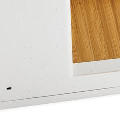 Vue Chargeur 10W avec porte-stylo en ABS recyclé RCS Ontario de couleur blanc| Krokrodeal