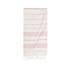 Vue Paréo Serviette Prik de couleur rouge| Krokrodeal