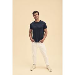Vue T-Shirt Adulte Couleur Iconic de couleur bleu| Krokrodeal