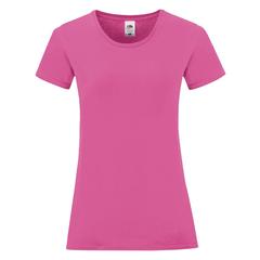 Vue T-Shirt Femme Couleur Iconic de couleur rose| Krokrodeal