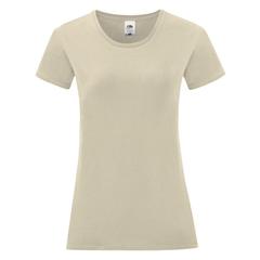 Vue T-Shirt Femme Couleur Iconic de couleur beige| Krokrodeal