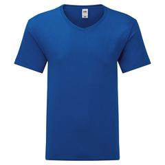 Vue T-Shirt Adulte Couleur Iconic V-Neck de couleur bleu| Krokrodeal