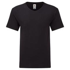 Vue T-Shirt Adulte Couleur Iconic V-Neck de couleur noir| Krokrodeal