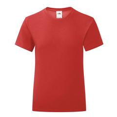 Vue T-Shirt Enfant Couleur Iconic de couleur rouge| Krokrodeal