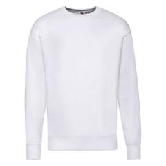 Vue Sweat-Shirt Adulte Lightweight Set-In S de couleur blanc| Krokrodeal