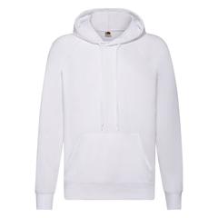 Vue Sweat-Shirt Adulte Lightweight Hooded S de couleur blanc| Krokrodeal
