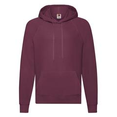 Vue Sweat-Shirt Adulte Lightweight Hooded S de couleur rouge| Krokrodeal