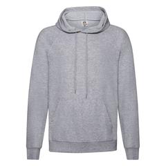Vue Sweat-Shirt Adulte Lightweight Hooded S de couleur gris| Krokrodeal