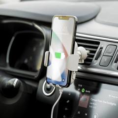 Vue Support Chargeur Yaben de couleur blanc| Krokrodeal