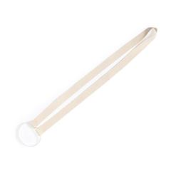 Vue Lanyard Porte Verre Felin de couleur beige| Krokrodeal