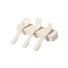 Vue Set Couverts Dranel de couleur beige| Krokrodeal