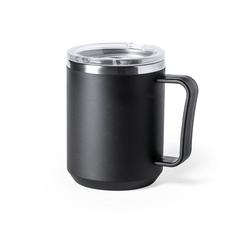 Vue Tasse Thermique Tikam de couleur noir| Krokrodeal
