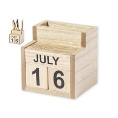 Vue générale Porte-Crayons Calendrier Perpétuel Laorek | Krokrodeal