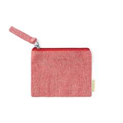 Vue Porte Monnaie Fontix de couleur rouge| Krokrodeal