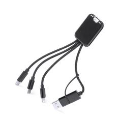 Vue Câble de Charge Whoco de couleur noir| Krokrodeal
