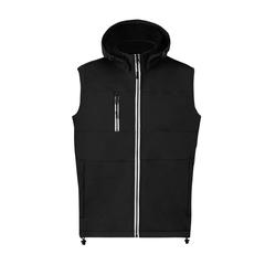 Vue Gilet Seldon de couleur noir| Krokrodeal