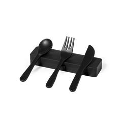 Vue Set Couverts Florax de couleur noir| Krokrodeal