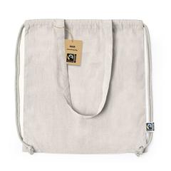 Vue Sac à Dos Riak Fairtrade de couleur beige| Krokrodeal