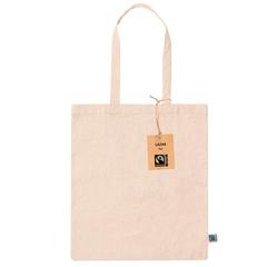 Vue Sac Lazar Fairtrade de couleur beige| Krokrodeal