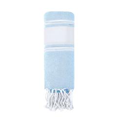 Vue Paréo Serviette Donell de couleur bleu| Krokrodeal