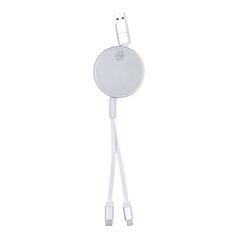 Vue Câble de Charge Freud de couleur gris| Krokrodeal