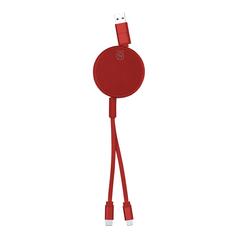 Vue Câble de Charge Freud de couleur rouge| Krokrodeal