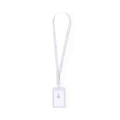 Vue Lanyard Porte-Badge Fleck de couleur blanc| Krokrodeal