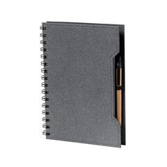 Vue Cahier Mecony de couleur noir| Krokrodeal