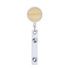 Vue Porte Badge Alikra de couleur beige| Krokrodeal