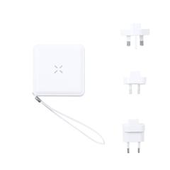 Vue Adaptateur Voyage Multifonction Joks de couleur blanc| Krokrodeal