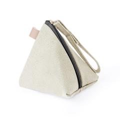 Vue Porte Monnaie Zarynix de couleur beige| Krokrodeal